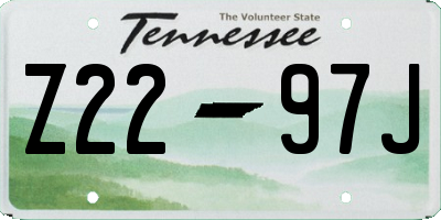 TN license plate Z2297J