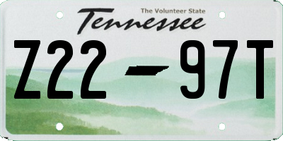 TN license plate Z2297T