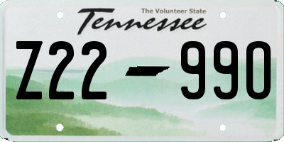 TN license plate Z2299O