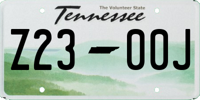 TN license plate Z2300J