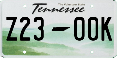TN license plate Z2300K