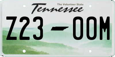 TN license plate Z2300M