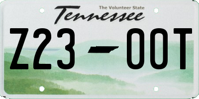 TN license plate Z2300T