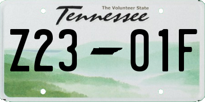 TN license plate Z2301F