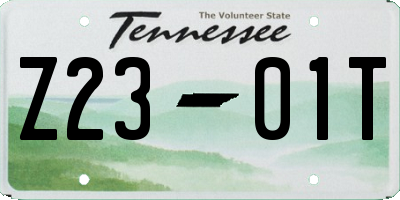 TN license plate Z2301T