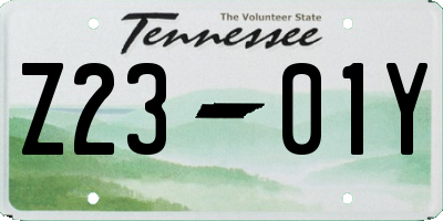 TN license plate Z2301Y