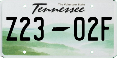 TN license plate Z2302F