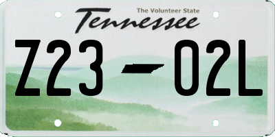 TN license plate Z2302L