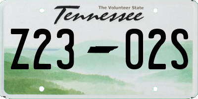 TN license plate Z2302S