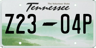TN license plate Z2304P