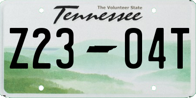 TN license plate Z2304T