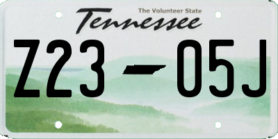 TN license plate Z2305J