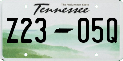 TN license plate Z2305Q