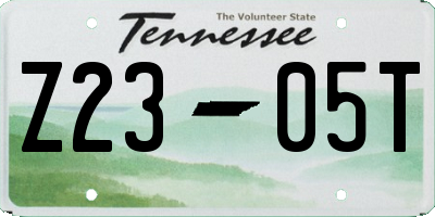 TN license plate Z2305T