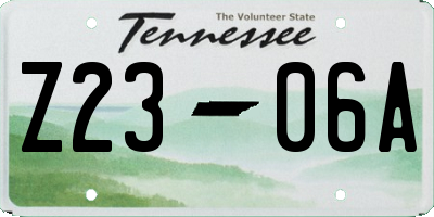 TN license plate Z2306A