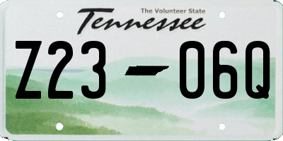 TN license plate Z2306Q