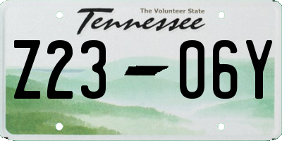 TN license plate Z2306Y