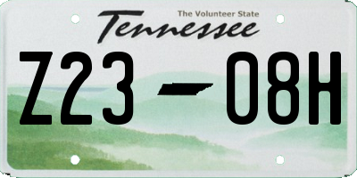 TN license plate Z2308H