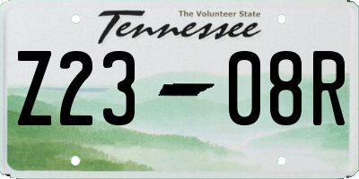 TN license plate Z2308R