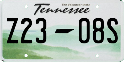 TN license plate Z2308S