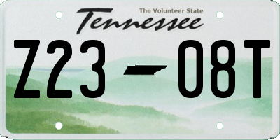 TN license plate Z2308T