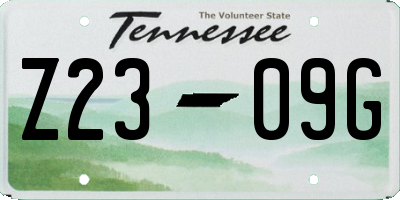 TN license plate Z2309G