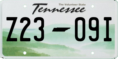 TN license plate Z2309I