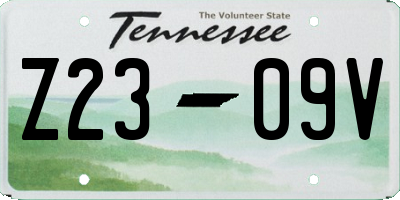 TN license plate Z2309V