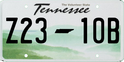 TN license plate Z2310B