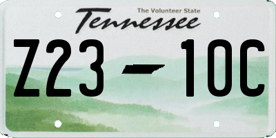 TN license plate Z2310C