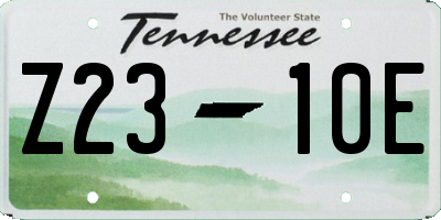 TN license plate Z2310E