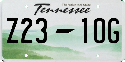 TN license plate Z2310G