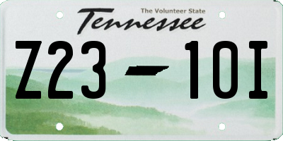TN license plate Z2310I
