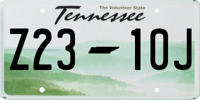 TN license plate Z2310J
