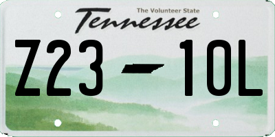 TN license plate Z2310L