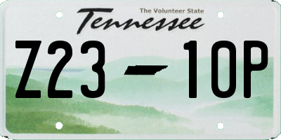 TN license plate Z2310P