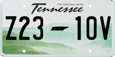 TN license plate Z2310V