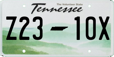 TN license plate Z2310X