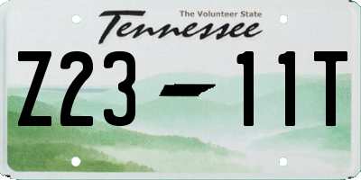 TN license plate Z2311T