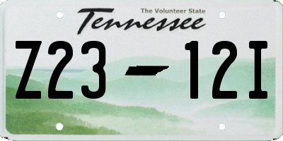 TN license plate Z2312I