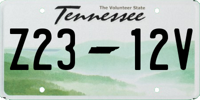 TN license plate Z2312V
