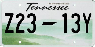TN license plate Z2313Y