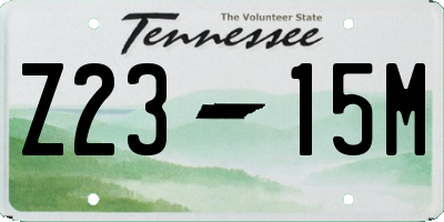 TN license plate Z2315M