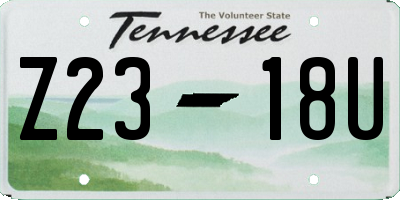 TN license plate Z2318U
