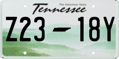 TN license plate Z2318Y