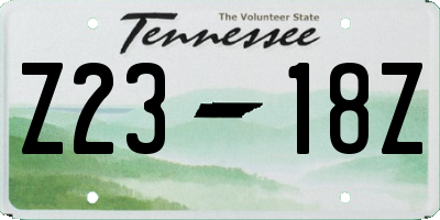 TN license plate Z2318Z