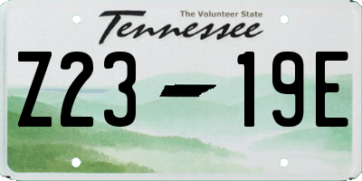 TN license plate Z2319E