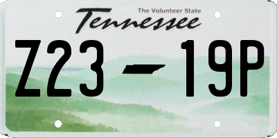 TN license plate Z2319P