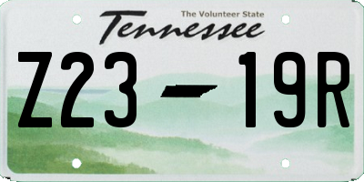 TN license plate Z2319R