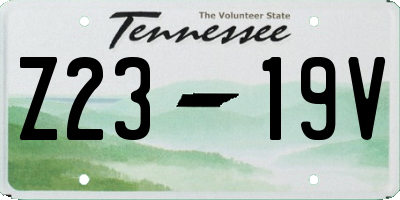 TN license plate Z2319V